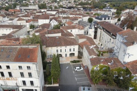 Vue aérienne de Cognac