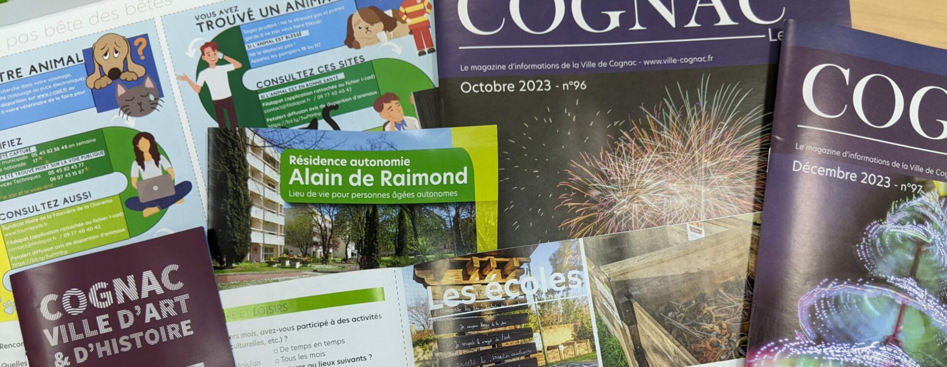Ensemble de publications éditées par la Ville de Cognac
