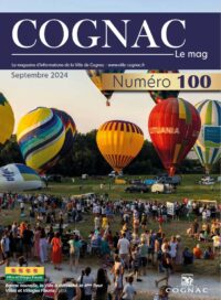 Couverture de magazine où est présenté un envol de montgolfières - Agrandir l'image, fenêtre modale